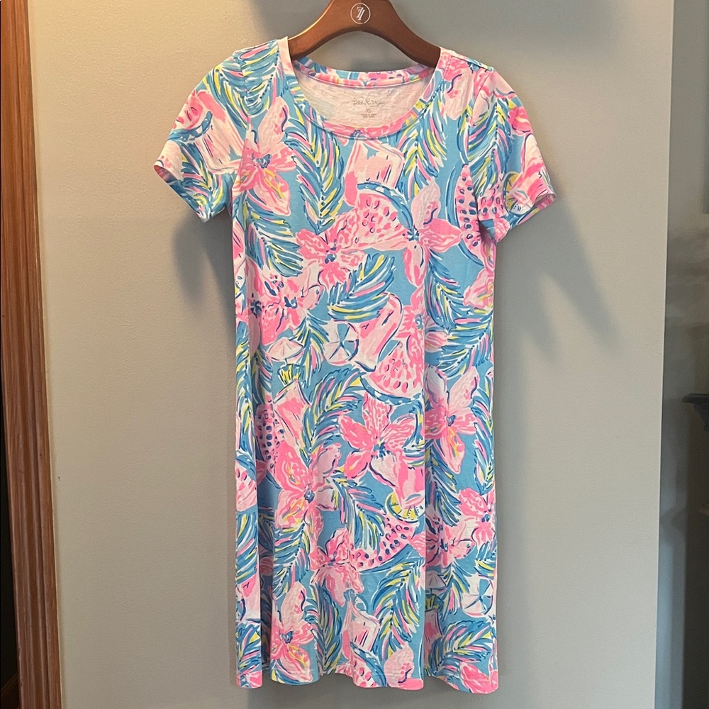 Lilly Pulitzer T shirt Tropical Print Dress
